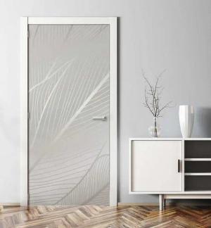 MyMaxxi Dekorationsfolie Türtapete Türposter Türfolie selbstklebend Blumenmuster Zeichnung groß, (Blumenmuster silber, 1St.}, Klebefolie Tür aufgerollt), Selbstklebend