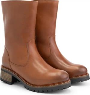 Mysa Delphine – Damen Lederstiefel – Wollgefütterte Stiefel – Cognac Leder