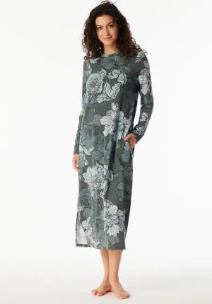 Nachthemd langarm Aloe Vera Blumen mineral - Selected Premium 36