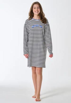 Nachthemd langarm Ringel multicolor - Teens Nightwear 176