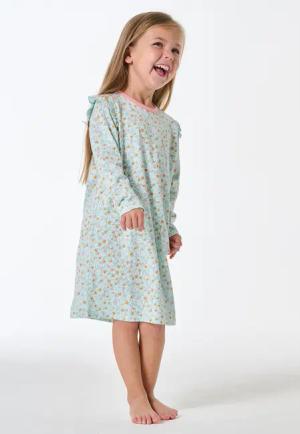 Nachthemd langarm Rüschen Herzchen multicolor - Kids Nightwear 116