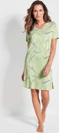 Nachthemd mit Halbarm - salbei / gemustert - Gr. 20/21 von Goldner Fashion