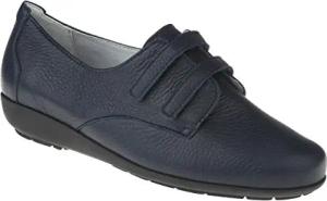 Natural Feet Damen Kletter Frieda aus echtem Hirschleder in Weite H, geeignet bei Hallux Valgus, weiche Damenschuhe mit losen Einlagen 43 blau