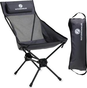 NATURBUMMLER® Kompakter und leichter Campingstuhl [Cloud Light+] mit atmungsakti