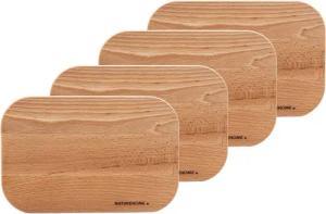 NATUREHOME Schneidebrett Das 4er-Set Schneidebretter von NATUREHOME 23x15x1cm, Buchenholz, (4erSet, 4-St), Handarbeit
