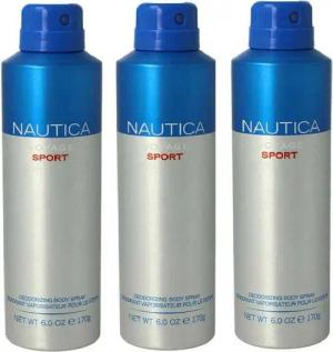 NAUTICA Bodyspray Voyage Sport Deo Spray Set Bodyspray Beauty Deodorant Männer 170ml -, 3-tlg., 24 Stunden Schutz, Effektiver Schutz vor Körpergeruch