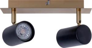 Näve Leuchten Deckenleuchte 1394822 gold schwarz Metall B/H/T: ca. 7x13,5x24 cm GU10 2 Brennstellen