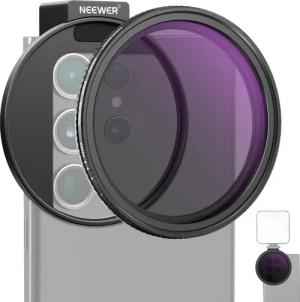 Neewer NW SERIES S 67mm ND2-ND32 Filter Set für iPhone & Galaxy Smartphones Graufilter (Belichtungssteuerung mit variablem ND-Filter, mit Kaltschuh)