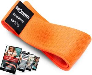 NEOLYMP Trainingsband Minibänder einzeln MB310 Stufe 2, 5 – 7,5 kg, Orange, Naturfasern, komfortabel, mit E-Book, langlebig, hygienisch, waschbar