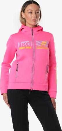 neonpinkes Damen-Sweatshirt aus synthetischem Material für Fitness