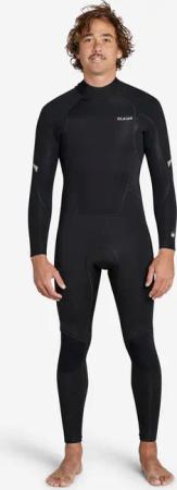 Neoprenanzug Surfen Herren Rückenreißverschluss 500 4/3 mm schwarz
