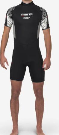 Neoprenshorty Tauchen Herren 2,5 mm Mares Reef schwarz/grau