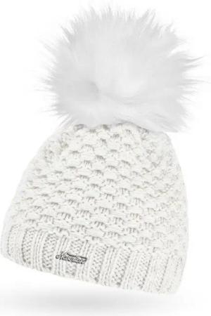Neverless Bommelmütze Damen Winter-Mütze Strick Fleecefutter Kunstfell-Bommel Pudelmütze Win