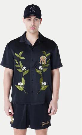 New Era Hemd New York Yankees Floral Revere 60596374 Schwarz Regular Fit