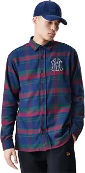 New Era MLB Check New York Yankees Hemd Blau