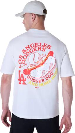 New Era MLB Los Angeles Dodgers Food Graphic Oversized T-shirt Weiß