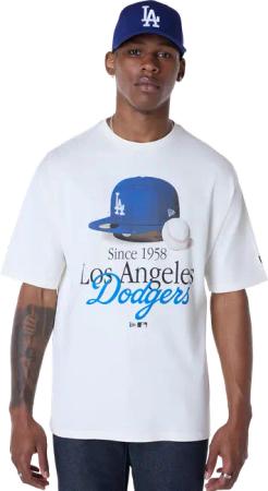 New Era MLB Los Angeles Dodgers Script Graphic T-shirt Weiß