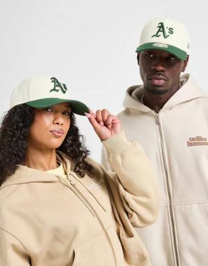 New Era MLB Oakland Athletics 9FORTY Cap - Damen, Cremefarben