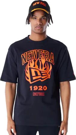 New Era Ne Flag Flame Oversized T-shirt Schwarz