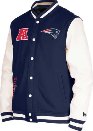 New Era New England Patriots Varsity Jacke Blau