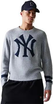 New Era New York Yankees Knit Sweatshirt Grau