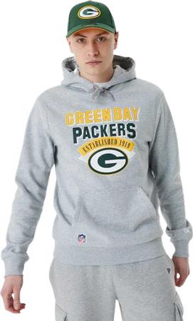 New Era NFL Grün Bay Packers Hoody Grau