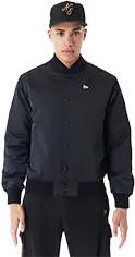 New Era Satin Bomber Jacke Schwarz