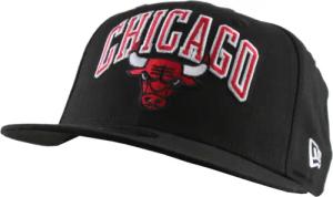 New Era Snapback Cap 9fifty Patch Chicago Bulls, Schwarz