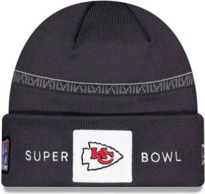 New Era Strickmütze Kansas City Chiefs Super Bowl LVIII Cuff Knit Beanie - dunkelgrau