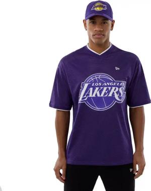 New Era T-Shirt Mesh Oversized NBA Los Angeles Lakers Logo