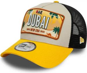 New Era Trucker Cap 9Forty A-Frame Licence Plate Dubai Patch Cap - Yellow/Beige/Black
