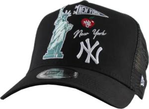 New Era Unisex Trucker Snapback New York Yankees, Schwarz, Verstellbar