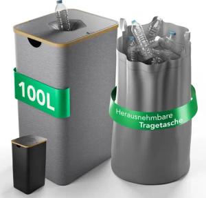 NewHabitat Flaschenkorb Pfandflaschen Sammelbehälter inkl. Tragetasche für 30-40 Flaschen, geeignet für alle PET- & Glasflaschen