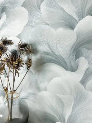 Newroom Vliestapete Diarra Hellgrau Tapete Mustertapete Blumen, Grafik, strukturiert, Blumentapete