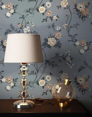 Newroom Vliestapete Liana Tapete Blumentapete Blumen,Blüten,Wiese, Grau Tapete Landhaus Blumen - Blumentapete Beige Weiß Romantisch Floral Blüten Wiese für Wohnzimmer Schlafzimmer Büro, modern