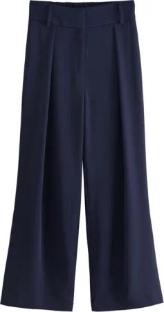 Next Palazzohose Hose mit weitem Bein und Seitenstreifen, Kurzgröße (1-tlg)