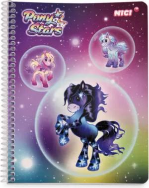NICI 48760 Spiralblock Pony Stars DIN A5 kariert