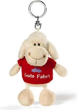 Nici Kuscheltier Plüschanhänger Schaf - Gute Fahrt (10cm)