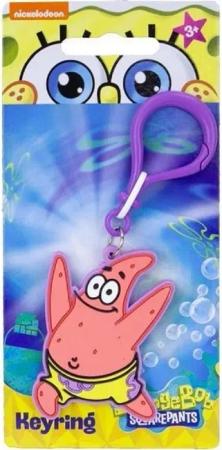 Nickelodeon Schlüsselanhänger Patrick Schlüsselanhänger 2D PVC 6cm – SpongeBob Cartoon Anhänger (Set, 1-tlg), Lustiger Patrick Schlüsselanhänger – ideal für Kinder & Fans