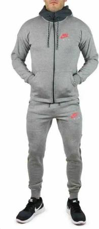 Nike Air Herren Fleece-Trainingsanzug Full Set Grau