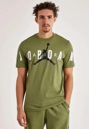 Nike Air Jordan Stretch-T-Shirt in Olive