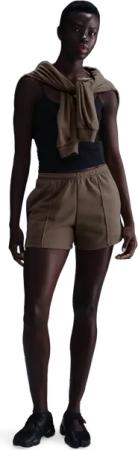 Nike Chill Damen Kurze Hosen - Braun - Größe 34 - Baumwoll-Jersey