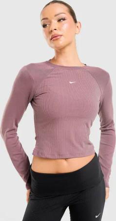 Nike Chill Rib Long Sleeve Top - Damen, Braun