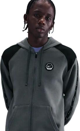 Nike City Side Herren Kapuzenpullover - Grau - Größe XS - Baumwoll-Fleece