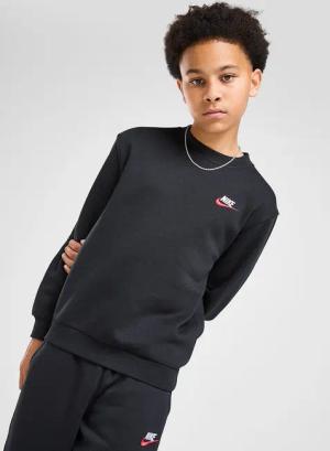 Nike Club Crew Sweatshirt Kinder, Schwarz