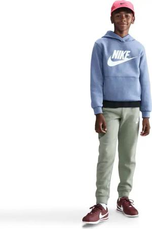 Nike Club Fleece Hoody Kinder-blaugrau,weiß in blaugrau