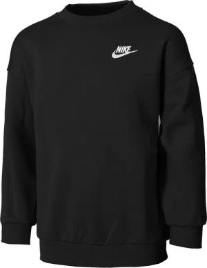 Nike Club Fleece Oversized Crew Sweatshirt Mädchen-Schwarz in schwarz, Größe: S