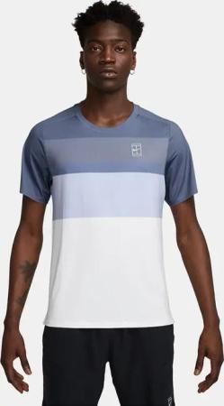 Nike Court Dri-Fit Advantage Print T-Shirt Herren-Blaugrau in blaugrau, Größe: S