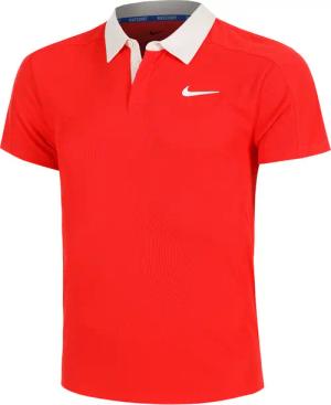Nike Court Dri-Fit Advantage Slam Polo Herren-Rot,Weiß in rot, Größe: S
