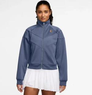 Nike Courtly Knit Heritage Trainingsjacke Damen-blaugrau in blaugrau, Größe: XL